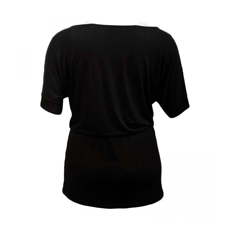 robe-tunique grande taille - tunique bicolore 2 en 1 TU coloris noir / blanc (dos)