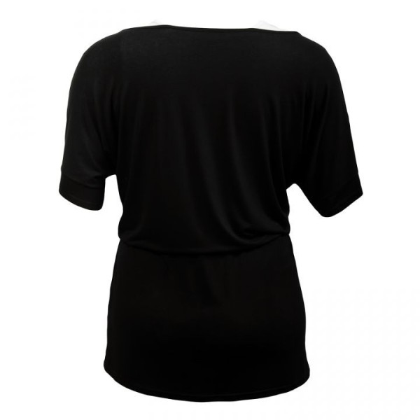 robe-tunique grande taille - tunique bicolore 2 en 1 TU coloris noir / blanc (dos)
