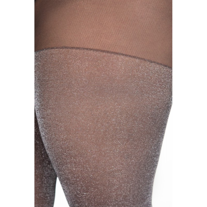 collant fantaisie grande taille - collant brillant "brocade" Lida (détail)