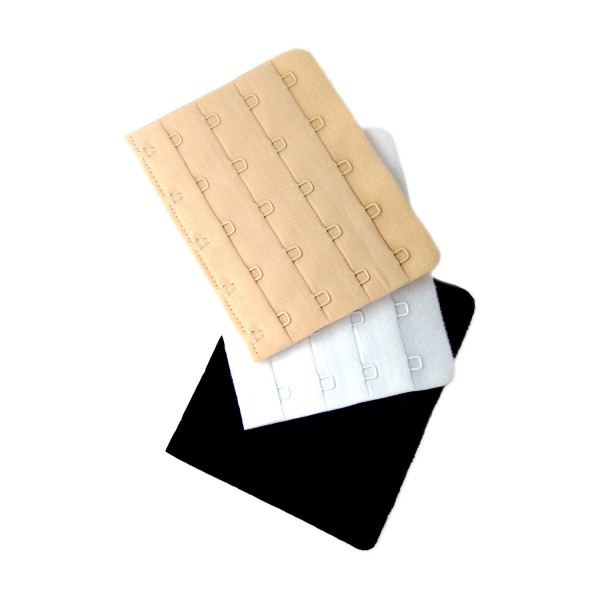 rallonge de soutien-gorge 5 crochets 3 coloris : chair - blanc - noir