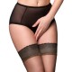 Culotte noire sexy grande taille fendue en nylon "naughty Betty"