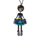 Collier fantaisie grande taille - sautoir Sylvie coloris bleu les pepettes lol bijoux