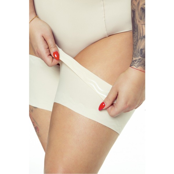 Bandes siliconnes lisses qui empechent le frottement des cuisses fortes - coloris beige - de la marque Cordonelle