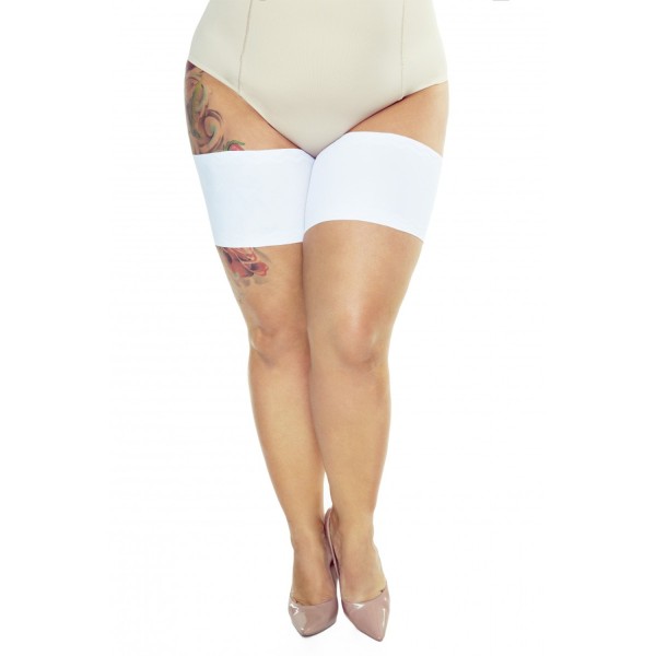 Bandes lisses qui empechent le frottement des cuisses fortes - coloris blanc - de la marque Cordonelle