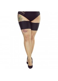 Bandes lisses qui empechent le frottement des cuisses fortes - coloris noir - de la marque Cordonelle