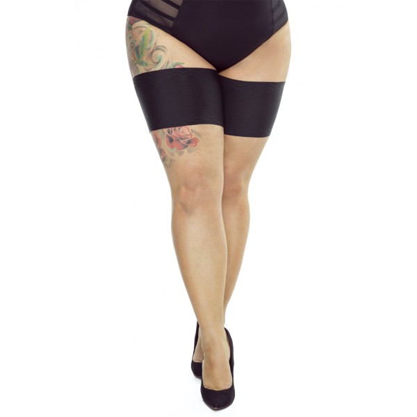 Bandes lisses qui empechent le frottement des cuisses fortes - coloris noir - de la marque Cordonelle