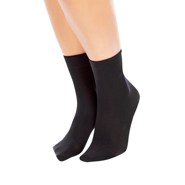 Chaussette socquette soft micro 40 semi opaque Glamory coloris noir