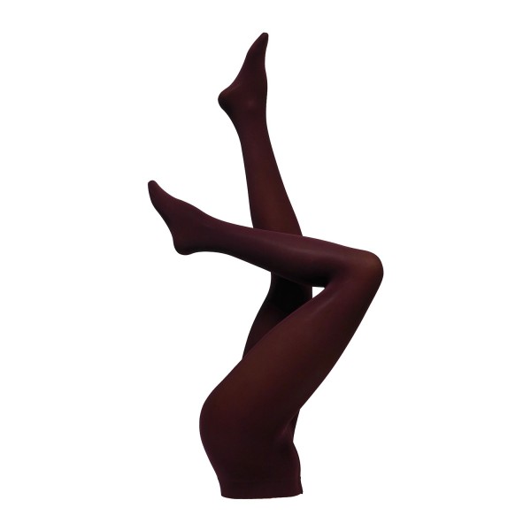Collant Cette opaque "Dublin" 60 deniers grande taille coloris AUBERGINE (jambes)
