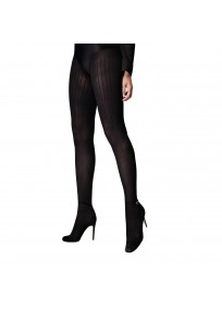 collant fantaisie grande taille - collant 50D noir "Devon" Cette