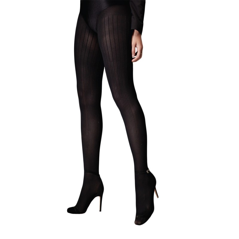 collant fantaisie grande taille - collant 50D noir "Devon" Cette