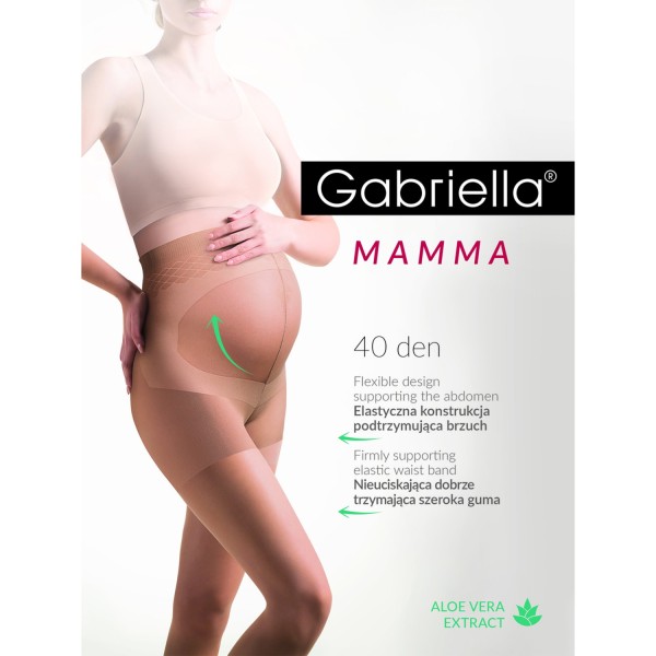 COLLANT DE GROSSESSE MAMMA 40 DENIERS GABRIELLA GRANDE TAILLE (EMBALLAGE)