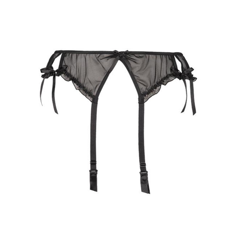 porte jarretelles grande taille "Charbon" noir Axami plus (face)