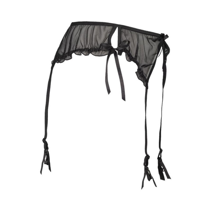 porte jarretelles grande taille "Charbon" noir Axami plus (côté)