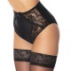 Culotte taille haute dentelle "Betty" Peekaboo grande taille (face)