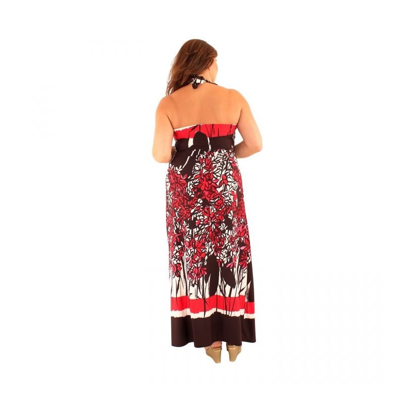robe grande taille - maxidress ashanti lili london (dos portée)