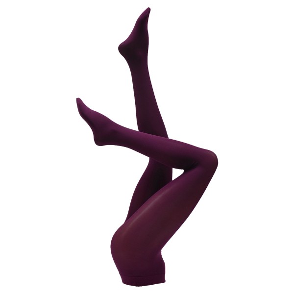 Collant Cette opaque "Dublin" 60 deniers grande taille coloris PLUM (jambes)