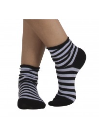 Chaussettes en coton à bords roulottés sans compression rayées de la marque Cette