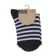 Chaussettes en coton à bords roulottés sans compression rayées de la marque Cette, photo de l'emballage