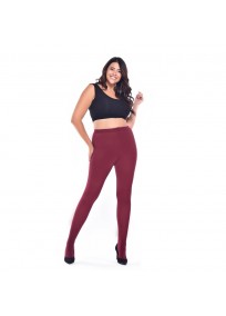 collant bordeaux coloré grande taille confortable Pamela Mann