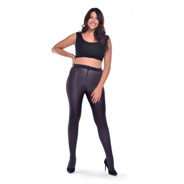 collant coloré grande taille - collant opaque 90D gris slate pamela mann