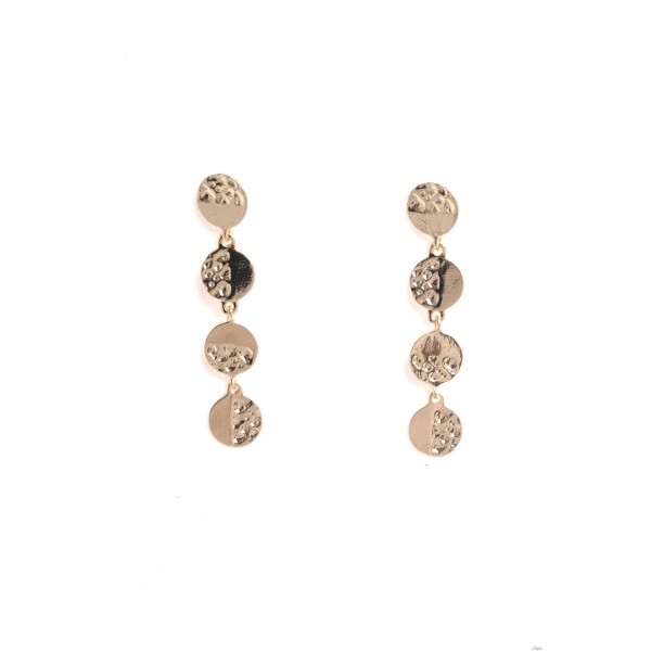 Boucles d'oreilles pastilles dorées Lol bijoux