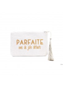 Pochette à offrir avec inscription "parfaite avec de jolis défauts"