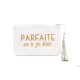 Pochette à offrir avec inscription "parfaite avec de jolis défauts"