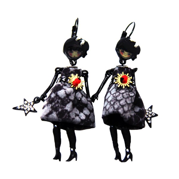 Boucles d'oreilles de la marque lol bijoux, le modèle s'appelle Suzie