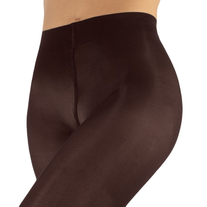 Collant grande taille - Eco 50 deniers Cette  détail culotte coloris Walnut