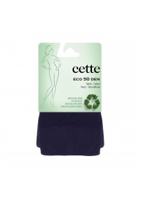 Collant grande taille recyclé 50 deniers coloris bleu marine sous emballage