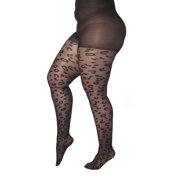 collant fantaisie grande taille - collant motif léopard Pamela Mann
