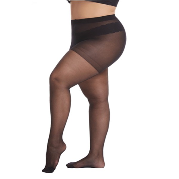 Collant 20 deniers grande taille résistant coloris noir