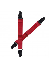 paire d'attaches rouges pour lingerie fine ajustables