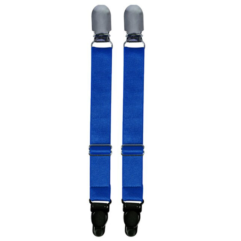 Longues attaches jarretelles metalliques reglables de 16 à 22 cm coloris BLEU