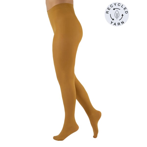 Collant grande taille - Eco 50 deniers Cette  Cream Gold (jaune moutarde)
