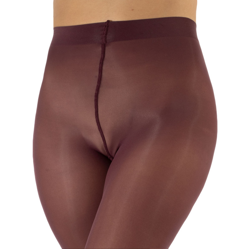 Collant grande taille - Eco 50 deniers Cette  détail culotte coloris burnt russet