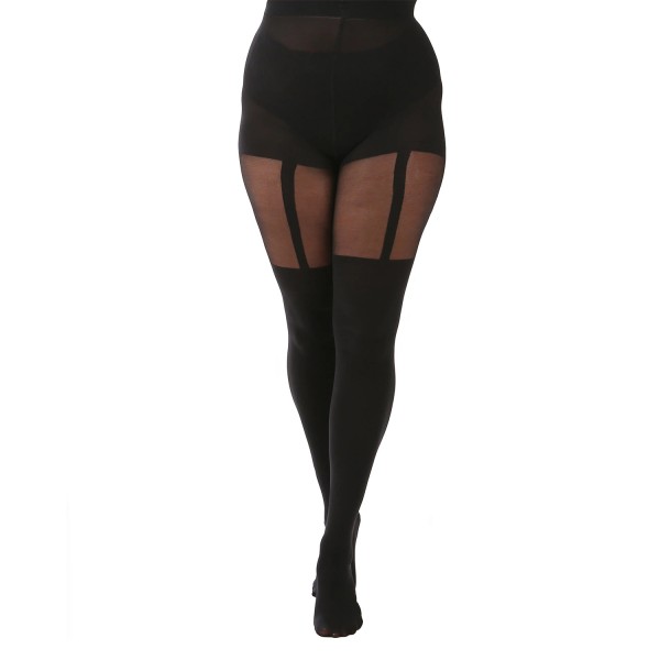 collant façon jarretelles Pamela Mann grande taille (face)