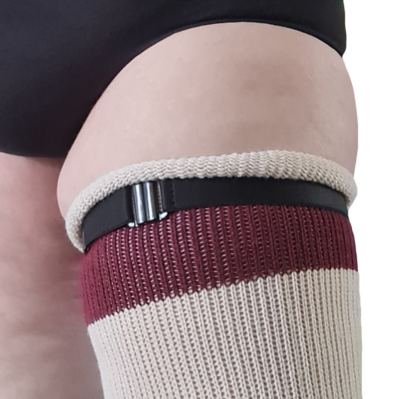 Ceinture de cuisse Thunda thighs coloris noir (photo porté)