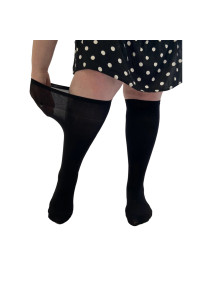Chaussette haute 40 deniers super large Pamela Mann coloris noir (face)