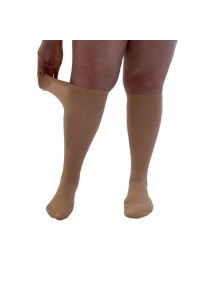 Chaussette haute 40 deniers super large Pamela Mann coloris naturel nude (face)