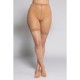 Demi collant fin anti frottement Ulla Popken 30 deniers coloris teint (face)