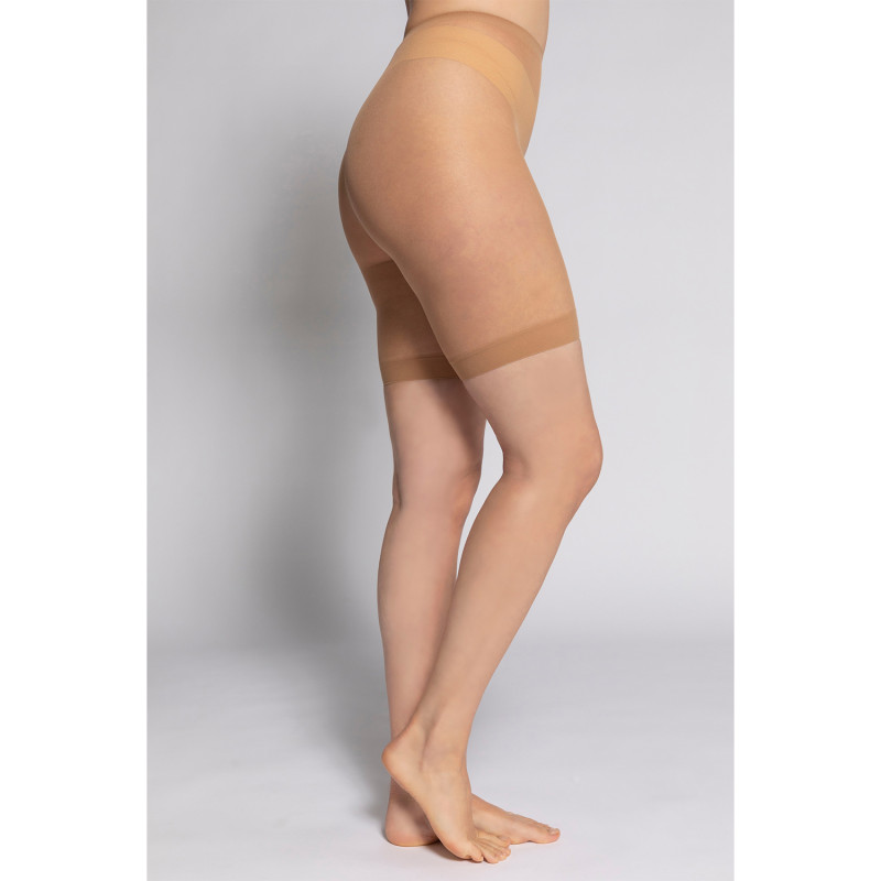Demi collant fin anti frottement Ulla Popken 30 deniers coloris teint (côté)