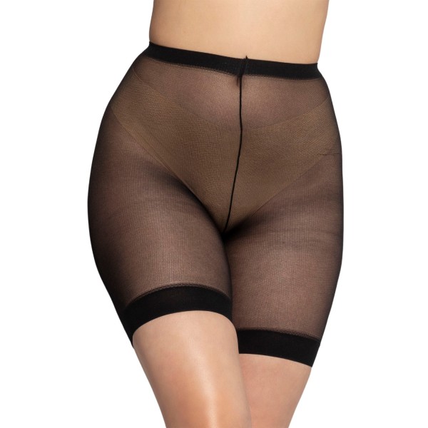 Demi collant fin anti frottement Ulla Popken 30 deniers coloris noir (détail)