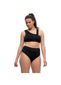 Culotte de bikini noir grande taille Studio Untold (Ulla Popken), porté, de face