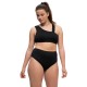 Culotte de bikini noir grande taille Studio Untold (Ulla Popken), porté, de face