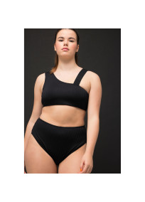 Culotte de bikini noir grande taille Studio Untold (Ulla Popken), portée, de face