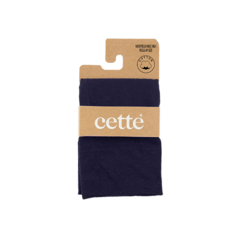 Emballage chaussette mi-bas Montreux 100 deniers de la marque Cette en coton coloris bleu navy