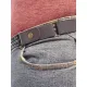 Ceinture extensible grande taille pour femme sans boucle bleue portée