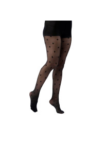 collant fantaisie grande taille noir avec motifs étoiles Ronde à croquer