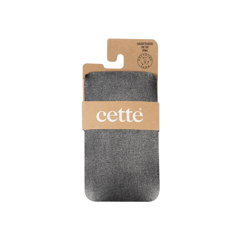 Pack de deux paires de chaussettes fines Cancun dans leur emballage (coloris noir)